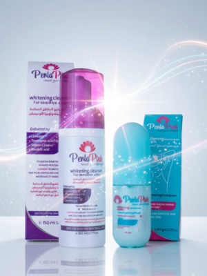 PERLA PINK WHITENING CLEANSER FOR SENSITIVE AREAS  WITH WHITENING CREAM (2 PRODUCTS)